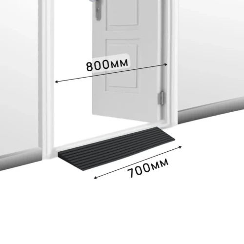 Пандус полимерный РУБЕЖ 25х150х700 мм, чёрный