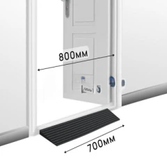Пандус полимерный РУБЕЖ ГОСТ 10х100х700 мм, чёрный
