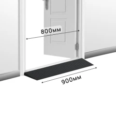 Пандус полимерный РУБЕЖ 25х150х900 мм, чёрный