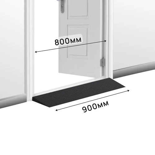 Пандус полимерный РУБЕЖ 25х150х900 мм, чёрный