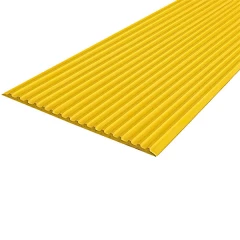 Противоскользящая тактильная направляющая полоса 80 мм, 25 м без клеевого слоя, желтый