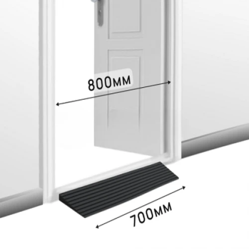 Пандус полимерный РУБЕЖ 30х200х700 мм, чёрный
