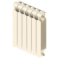 Биметаллический радиатор Rifar Monolit 500x6 секций, боковое подкл-е, айвори
