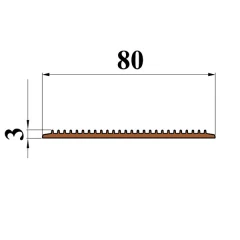 Противоскользящая тактильная направляющая полоса 80 мм, 5 м без клеевого слоя, темно-коричневый