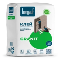 Клей для плитки и керамогранита Bergauf Granit С2 ТЕ, 25 кг