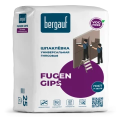 Универсальная гипсовая шпатлёвка Bergauf Fugen Gips, 25 кг