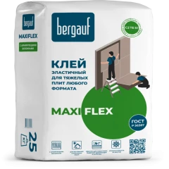Клей для тяжелых плит любого формата Bergauf Maxiflex C2 TE S1, 25 кг