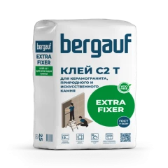 Клей для керамогранита Bergauf Extra Fixer C2 T,25 кг