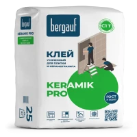 Клей усиленный для плитки и керамогранита Bergauf Keramik Pro С1 T, 25 кг
