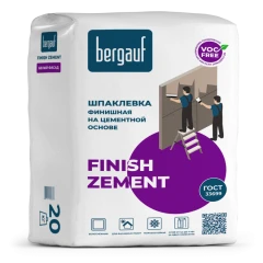 Шпатлёвка цементная финишная Bergauf Finish Zement, 20 кг