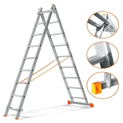 Лестница двухсекционная Эйфель Гранит 2х9