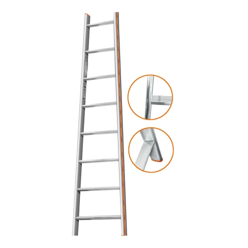 Лестница приставная Эйфель Комфорт-Профи-Пирамида 8 ступеней