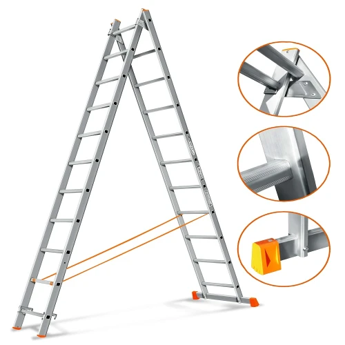 Лестница двухсекционная Эйфель Гранит 2х11