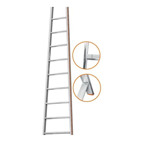 Лестница приставная Эйфель Комфорт-Профи-Пирамида 10 ступеней