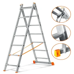 Лестница двухсекционная Эйфель Гранит 2х7