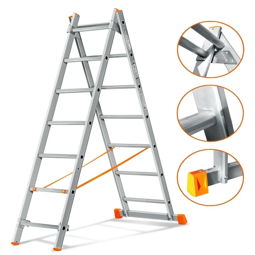 Лестница двухсекционная Эйфель Гранит 2х7