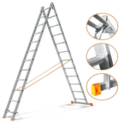 Лестница двухсекционная Эйфель Гранит 2х12