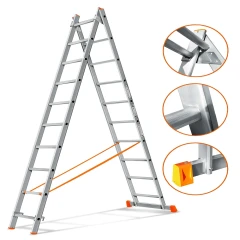 Лестница двухсекционная Эйфель Гранит 2х10