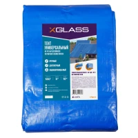 Тент полиэтиленовый 4-х слойный ламинированный X-Glass 5х10м, 180гр/м2