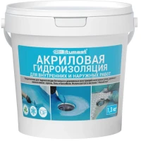 Акриловая гидроизоляция БИТУМАСТ 1,3кг   для внутренних работ