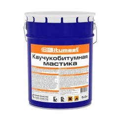 Мастика каучукобитумная БИТУМАСТ 5 л металлическое ведро