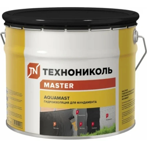 Мастика битумная гидроизоляционная АкваМаст для ремонта и приклеивания 10 кг