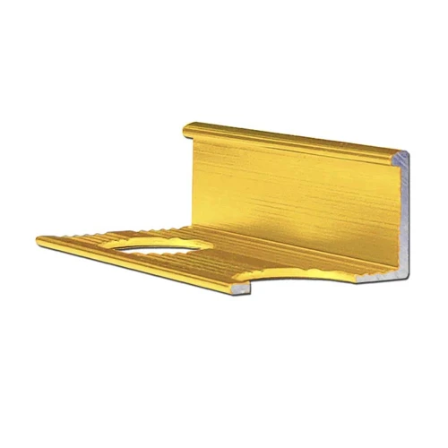 Отделочный алюминиевый L-образный профиль, 10 мм x 2.7 м, золото глянцевое