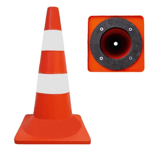 Конус сигнальный с утяжелителем 520 КСУ-2.3 (белые полосы)