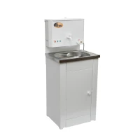 Умывальник дачный КОМФОРТ, с подогревом, нержавеющая мойка, цвет белый