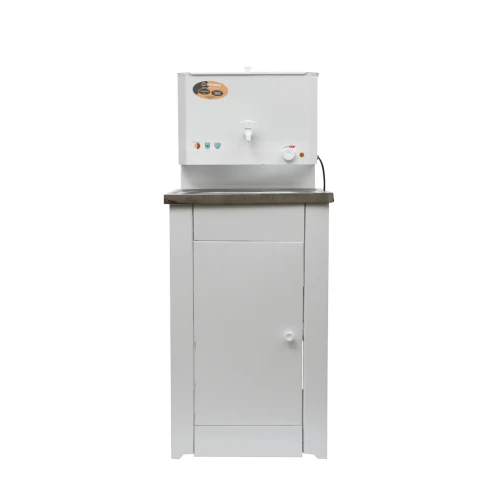 Умывальник дачный КОМФОРТ, с подогревом, нержавеющая мойка, цвет белый