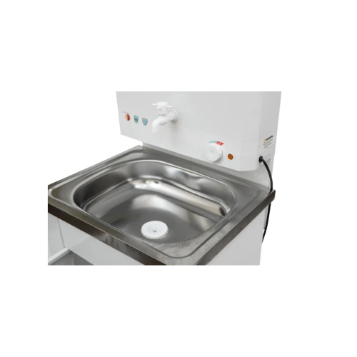 Умывальник дачный КОМФОРТ, с подогревом, нержавеющая мойка, цвет белый