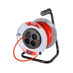 Удлинитель силовой на катушке, СУ-2х1-30/2 (с выкл., 4 розетки) Ресанта