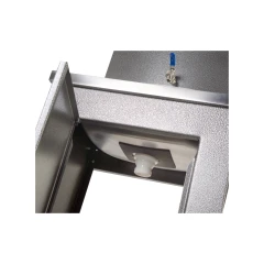 Умывальник дачный ЛЮКС, с подогревом, нержавеющая мойка, цвет серебро