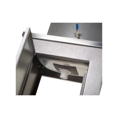 Умывальник дачный ЛЮКС, с подогревом, нержавеющая мойка, цвет серебро