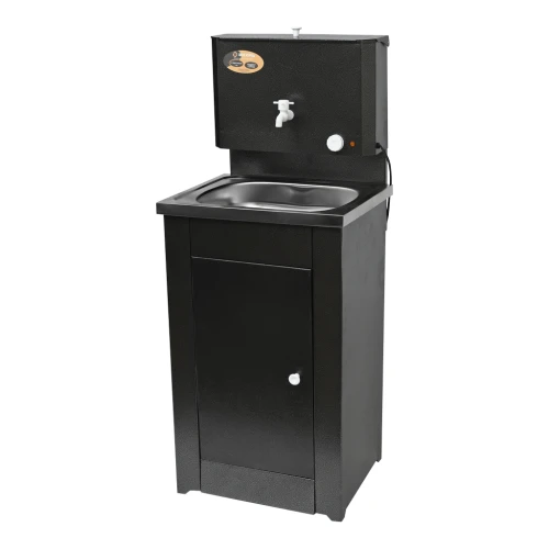 Умывальник дачный КОМФОРТ, с подогревом, нержавеющая мойка, цвет серебро