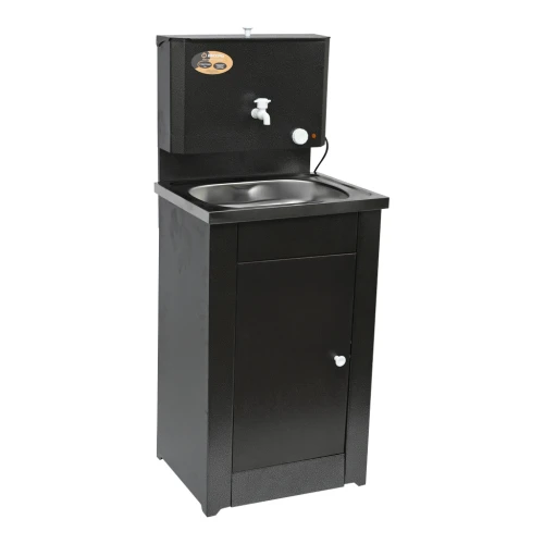 Умывальник дачный КОМФОРТ, с подогревом, нержавеющая мойка, цвет серебро