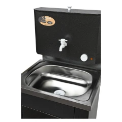 Умывальник дачный КОМФОРТ, с подогревом, нержавеющая мойка, цвет серебро