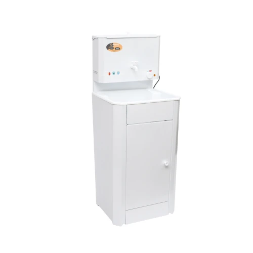 Умывальник дачный КОМФОРТ, с подогревом, пластиковая мойка, цвет белый