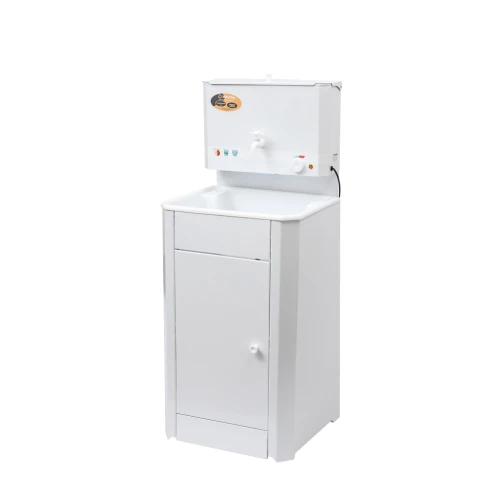 Умывальник дачный КОМФОРТ, с подогревом, пластиковая мойка, цвет белый