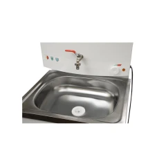 Умывальник дачный ЛЮКС, с подогревом, нержавеющая мойка, цвет белый