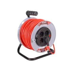 Удлинитель силовой на катушке, СУ-3х1,5-50/2 (с выкл., 4 розетки) Ресанта
