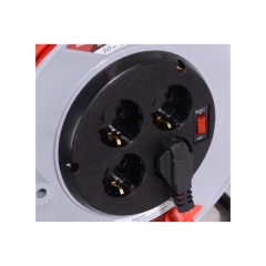 Удлинитель силовой на катушке, СУ-3х1,5-50/2 (с выкл., 4 розетки) Ресанта