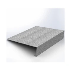 Пандус приставной односторонний усиленный Скат на каркасе 600х1200 мм