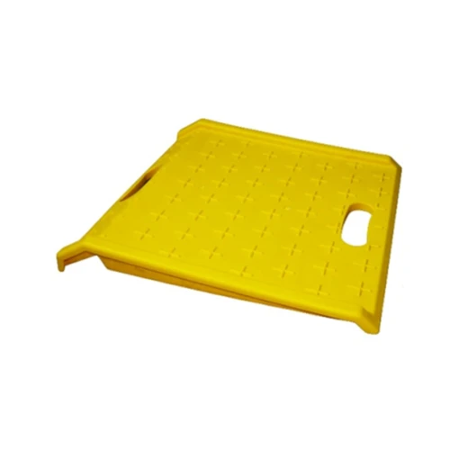 Пандус накладной односторонний Компакт 700х700 мм, жёлтый, для порогов 0-200 мм