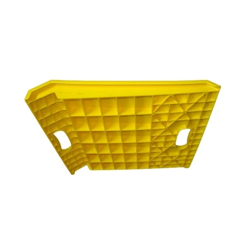 Пандус накладной односторонний Компакт 700х700 мм, жёлтый, для порогов 0-200 мм