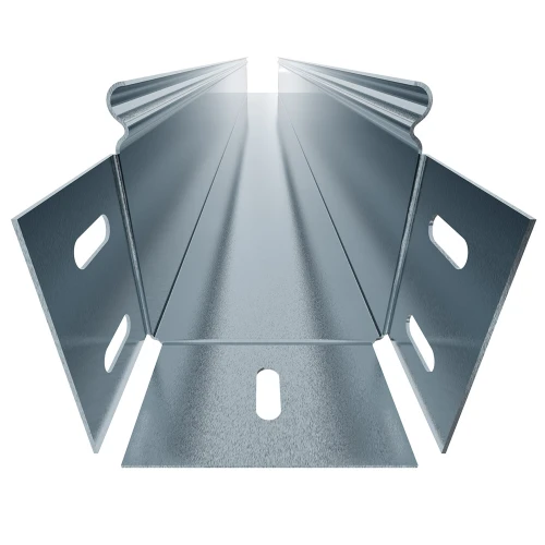 Лоток неперфорироваанный (глухой) ЛМГ 80х80 (0,55мм)  L=3000