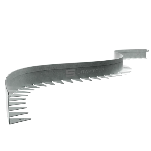 Бордюр Сплиттер L из оцинкованной стали, длина 1,2 м, высота 60 мм, толщина 3 мм