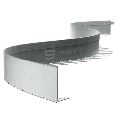 Бордюр Сплиттер L из оцинкованной стали, длина 1,2 м, высота 110 мм, толщина 3 мм