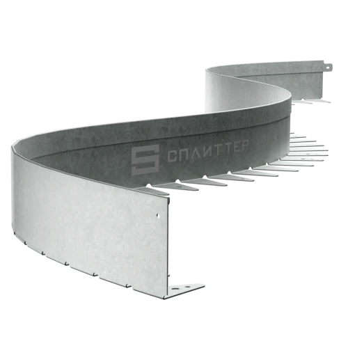 Бордюр Сплиттер L из оцинкованной стали, длина 1,2 м, высота 150 мм, толщина 3 мм