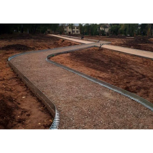 Бордюр Сплиттер L из оцинкованной стали, длина 1,2 м, высота 200 мм, толщина 3 мм